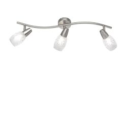 Colmar Matt Nickel & Satinated Glass Triple Spotlight R80023007