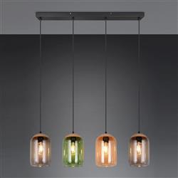 Cork Four Light Multicoloured Ceiling Pendant 364600417