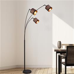 Davos Matt Black 3 Arm Floor Lamp R41553041