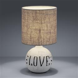 Esna Grey & Cappucino Love Table Lamp R50661025