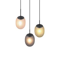 Facette Multicoloured Three Light Ceiling Pendant 364230317