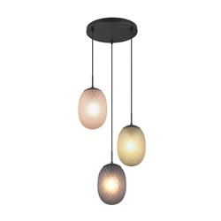 Facette Multicoloured Three Light Ceiling Pendant 364230317