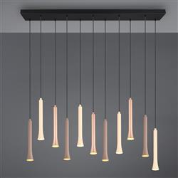 Fiato 11 Light Black And Multicoloured LED Ceiling Pendant 352011117