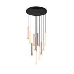 Fiato 11 Light Black And Multicoloured LED Ceiling Pendant 352091117