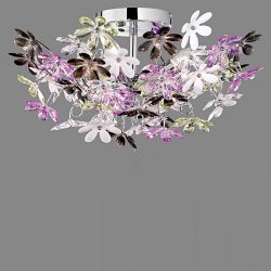 Flower Chrome & Multi-Coloured Ceiling Fitting R60014017