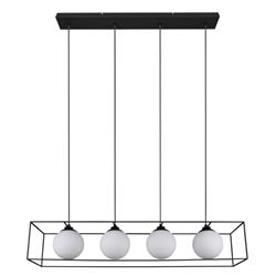 Gabbia Matt Black & White 4 Bar Pendant R30404032