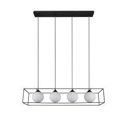 Gabbia Matt Black & White 4 Bar Pendant R30404032