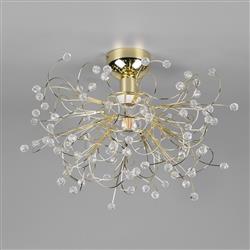 Gloria Small Clear Glass Ball Semi Flush Fitting