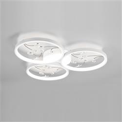 Groovy LED Triple Round Flush Ceiling Fitting 