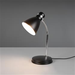 Harvey Adjustable Matt Black And Chrome Desk Lamp R50731032