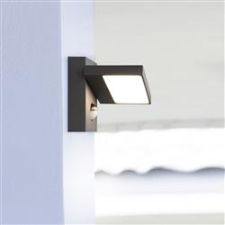 Horton IP54 LED Anthracite Outdoor PIR Wall Light 226369142