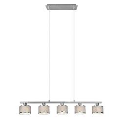 Kaprun Chrome And Grey Five Ceiling Bar Pendant 311600506