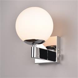 Kula IP44 Opal Glass Bathroom Wall Light 