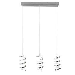 Laola LED Chrome Spiral Triple Ceiling Pendant R34183106