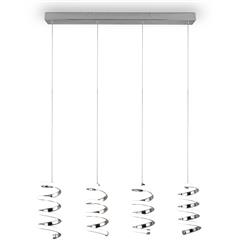 Laola LED Four Bar Pendant Chrome Spiral Ceiling Pendant R34184106