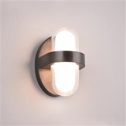 Limeira IP44 Matt Black Outdoor LED Wall Light R24256232