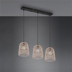 Lovis Natural Rattan Meshwork Three Bar Pendant R31143036