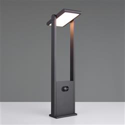 Malawi IP65 LED Hybrid Solar Outdoor Anthracite 610mm Post Lamp 553769142