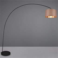 Mansur Tall Curved Floor Lamp And Shade