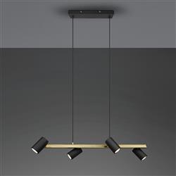 Marley Adjustable Four Light Bar Pendant Fitting