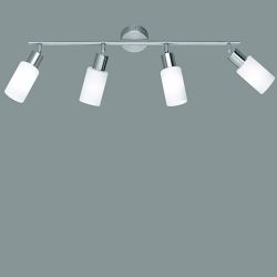 Mars Matt Nickel and White Glass 4-Headed Spotlight R80014007