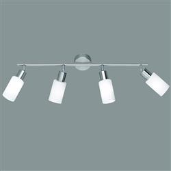 Mars Matt Nickel and White Glass 4-Headed Spotlight R80014007