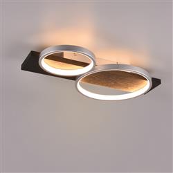 Medera LED 2 Light Geometric Flush Mounting Fitting 