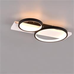 Medera LED 2 Light Geometric Flush Mounting Fitting 