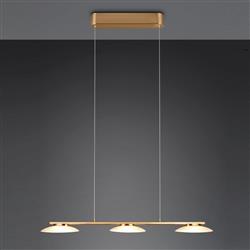 Merton LED White Opal Glass Linear Pendant Fitting