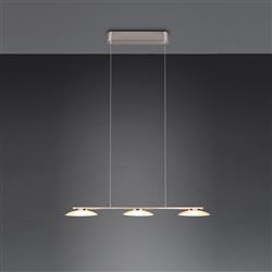 Merton LED White Opal Glass Linear Pendant Fitting