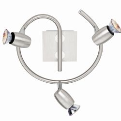 Michael Round Triple Matt Nickel Ceiling Spotlight 803090307