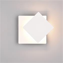 Mio White LED Square Adjustable Wall Light 240319131