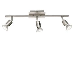 Nimes Matt Nickel Adjustable LED Triple Ceiling Fitting R82943107