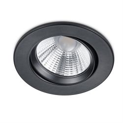 Pamir Matt Black Round IP23 LED Downlight 650510132