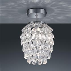 Petty Chrome & Transparent Clear Small Ceiling Fitting R60451006