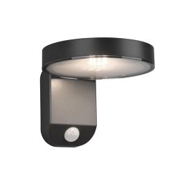 Posadas LED Solar Powered PIR Anthracite Outdoor Wall Light R22251142