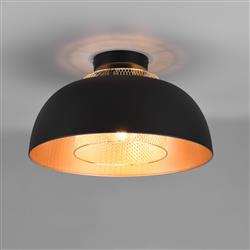 Punch Large Black And Gold Semi-Flush Fitting R60811032