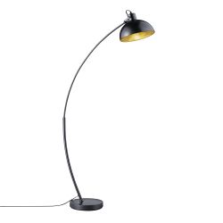 Recife Matt Black & Gold Floor Lamp R46041032