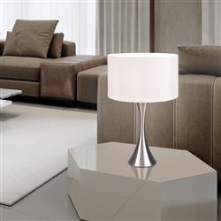 Sabia Large White Cylinder Shade Table Lamp