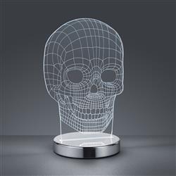 Skull Chrome And Acrylic LED Novelty Childrens Table Lamp R52461106