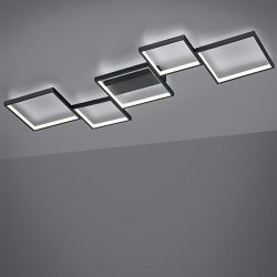 Sorrento Matt Black 5 Light LED Flush Fitting 627710532