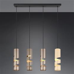 Stream Four Light Ceiling Pendants