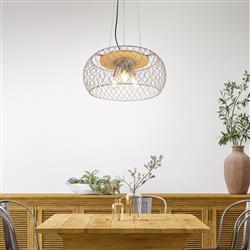 Tamil Large Wire Mesh Three Light Pendant Fitting