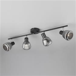 Tarifa Black Four Light Ceiling Spot 862800432