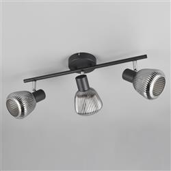 Tarifa Black Three Light Ceiling Spot 862800332