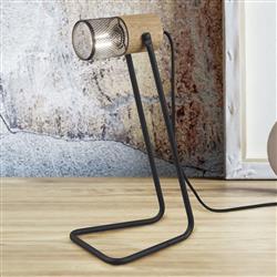 Tosh Table Lamp Natural Wood And Matt Black 504300132