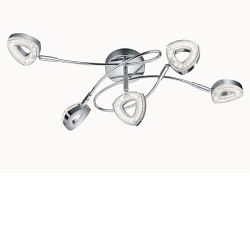 Tours Chrome LED 5 Light Ceiling Fitting R62135106