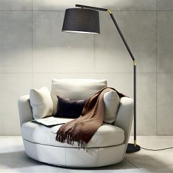 Tracy Black And Gold Finish Floor Lamp 462100132