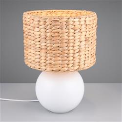 Vina 400mm Seagrass And White Table Lamp 518990101