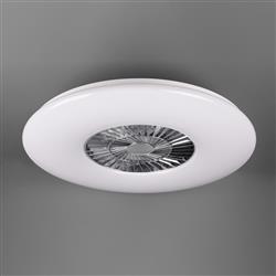 Visby Chrome & Matt White LED Large Fan Light R62402906